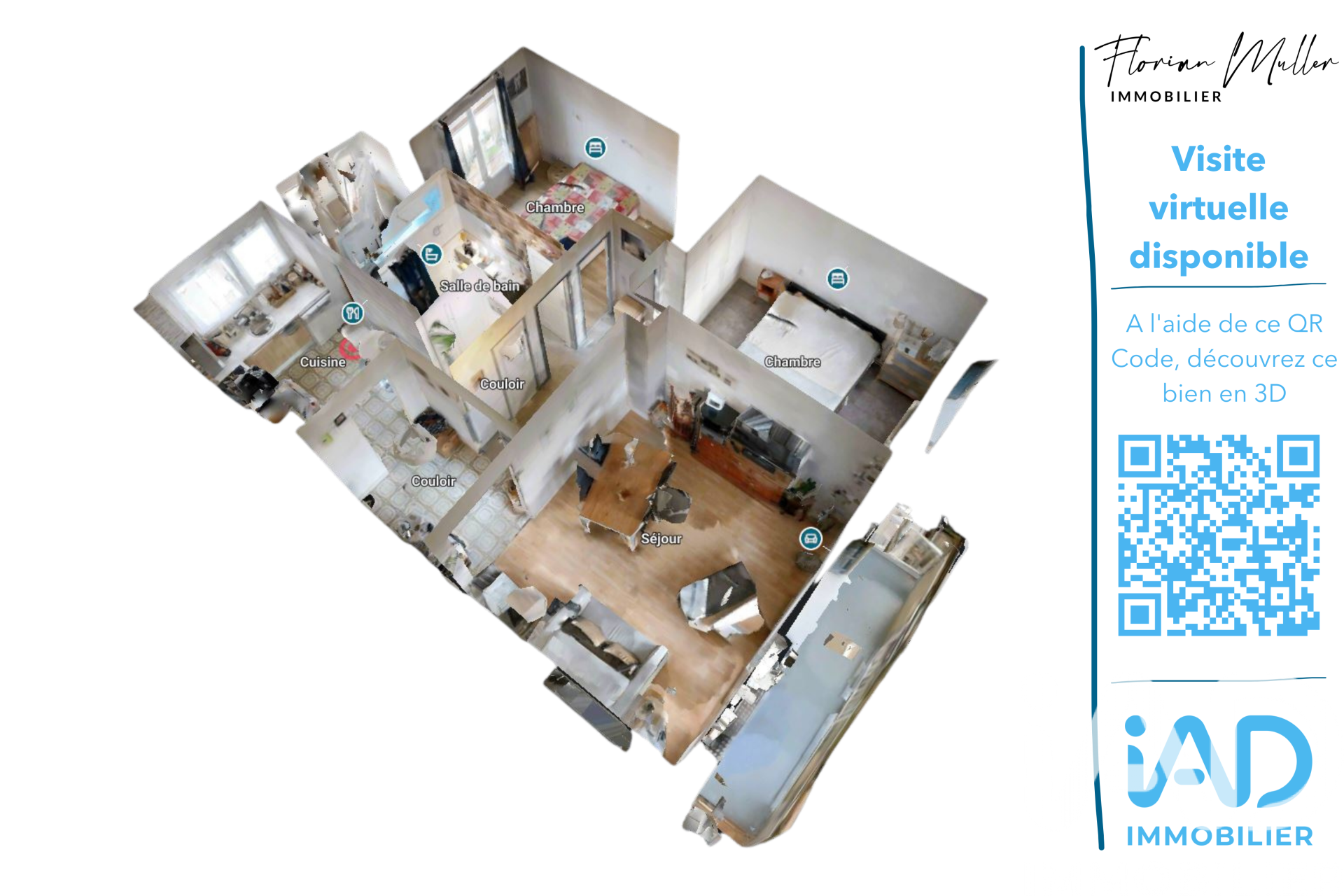 Vente appartement à Montbéliard (25200) : appartement 3 pièces 59 m² — 11