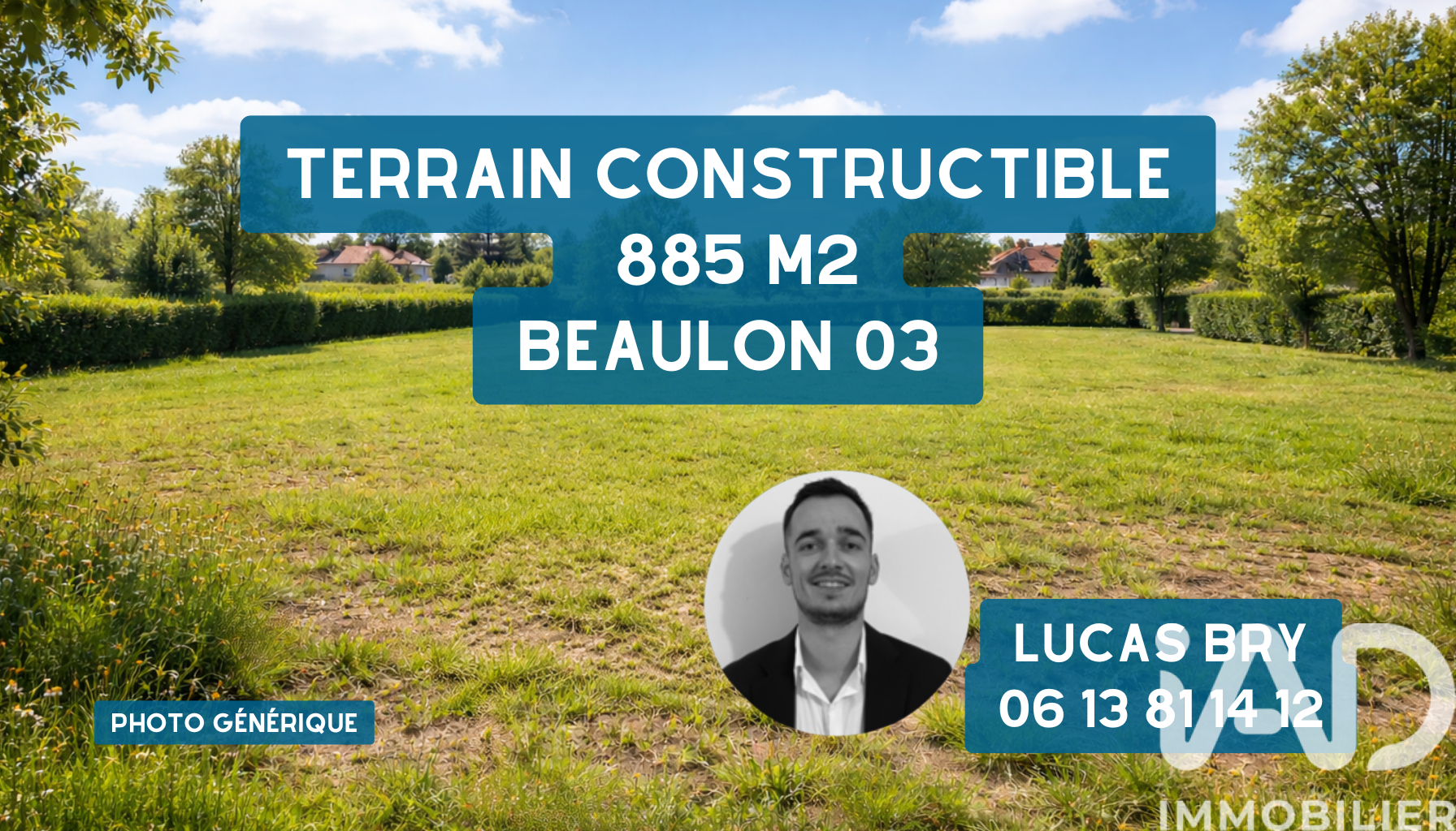 Vente Terrain à bâtir 885 m&sup2;