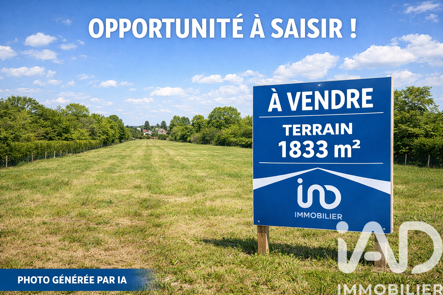 Vente Terrain 1 833 m²