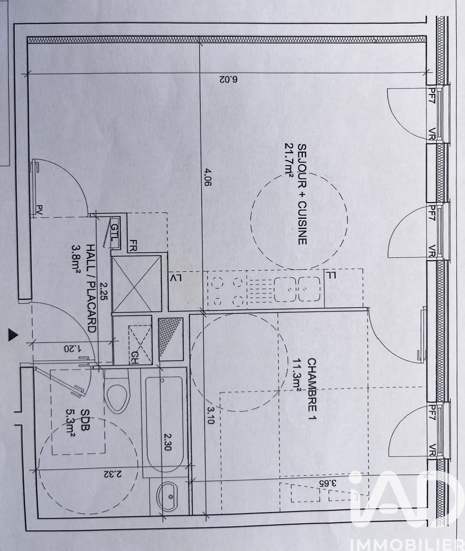 Vente appartement à Lille (59000) : appartement 2 pièces 42 m² — 2