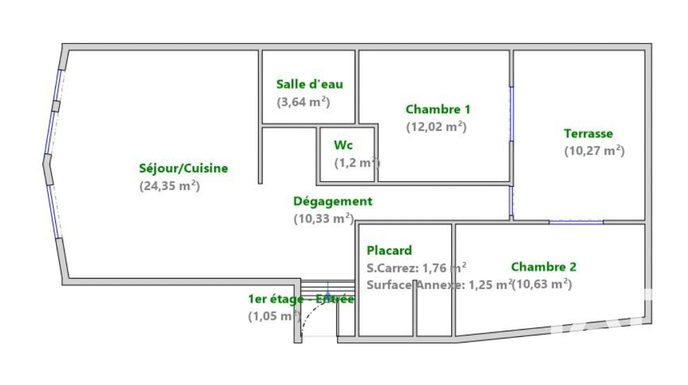 Vente appartement à Saint-Cyr-sur-Mer (83270) : appartement 3 pièces 65 m² - 1967279 — 10