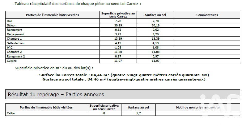 Vente appartement à Bron (69500) : appartement 3 pièces 84 m² - 1967582 — 12