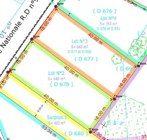 Vente Terrain à bâtir 640 m²