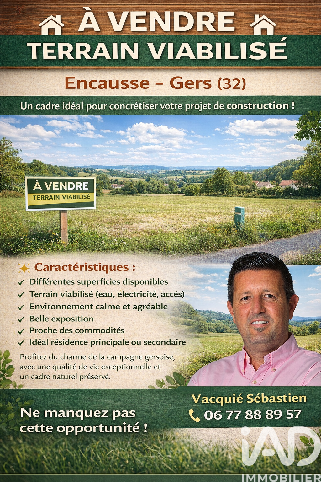 Vente Terrain à bâtir 850 m²