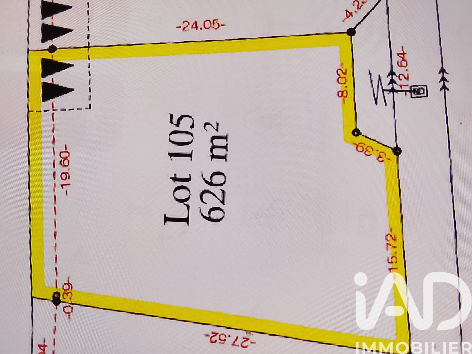 Vente Terrain à bâtir 626 m&sup2;