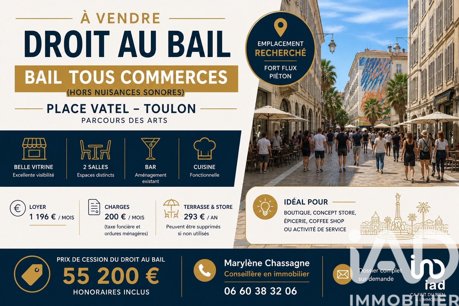 Vente Local commercial 62 m&sup2;