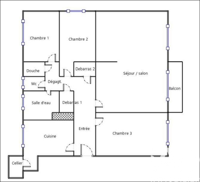 Vente appartement à Dreux (28100) : appartement 4 pièces 85 m² - 2016066 — 11