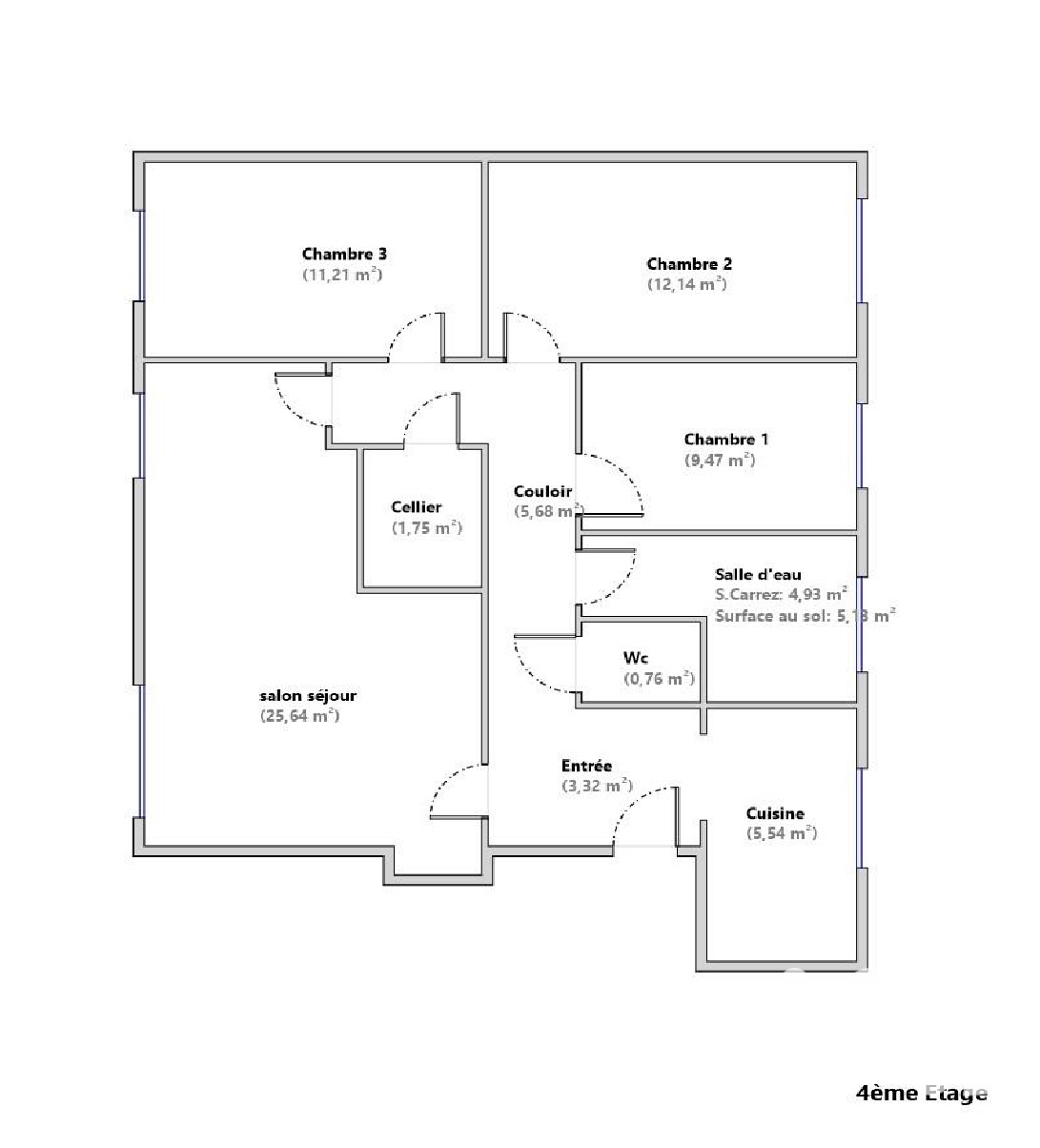 Vente appartement à Ablon-sur-Seine (94480) : appartement 5 pièces 80 m² - 2016625 — 12