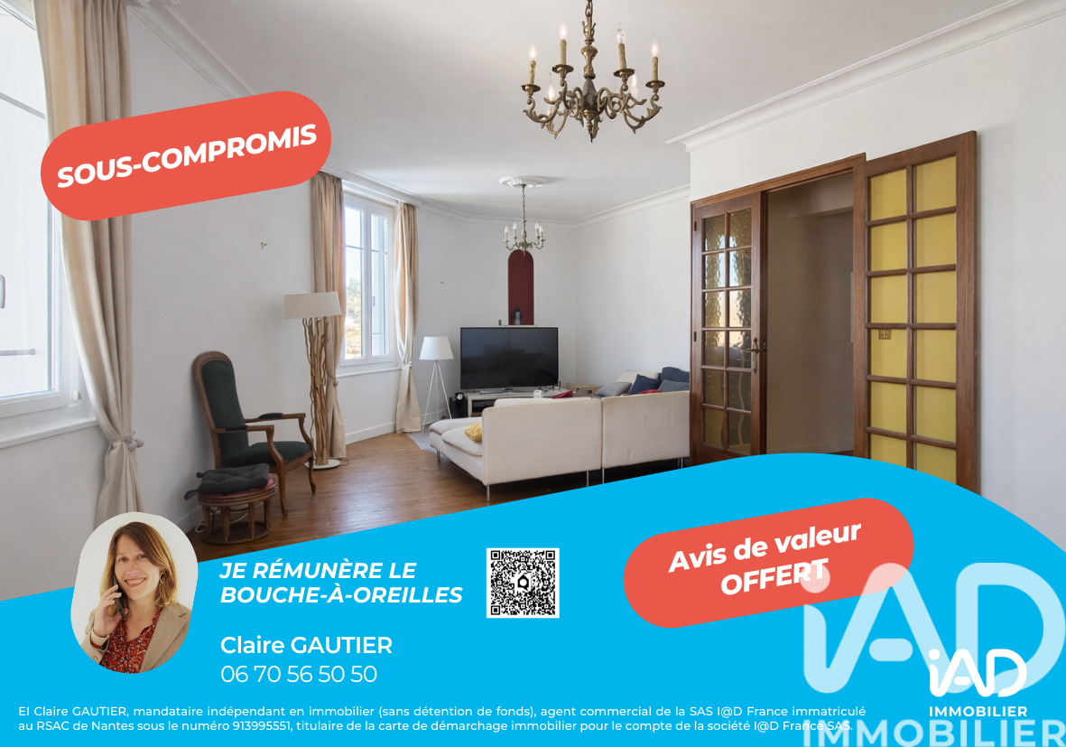 Vente appartement à Nantes (44000) : appartement 4 pièces 112 m² — 2