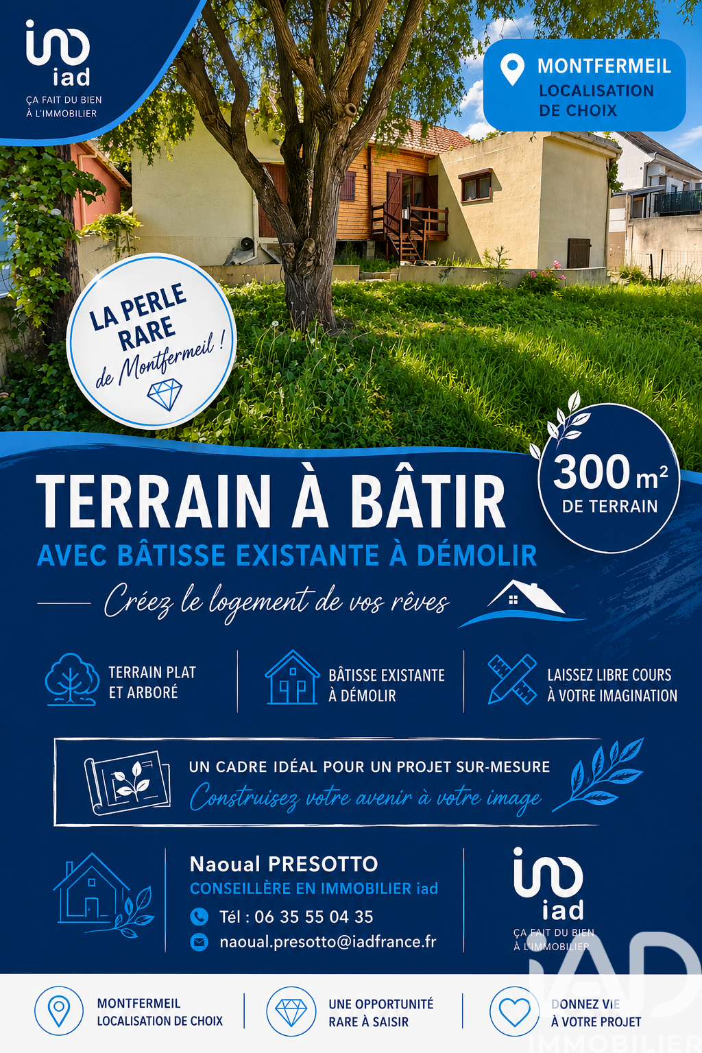 Vente Terrain à bâtir 300 m²