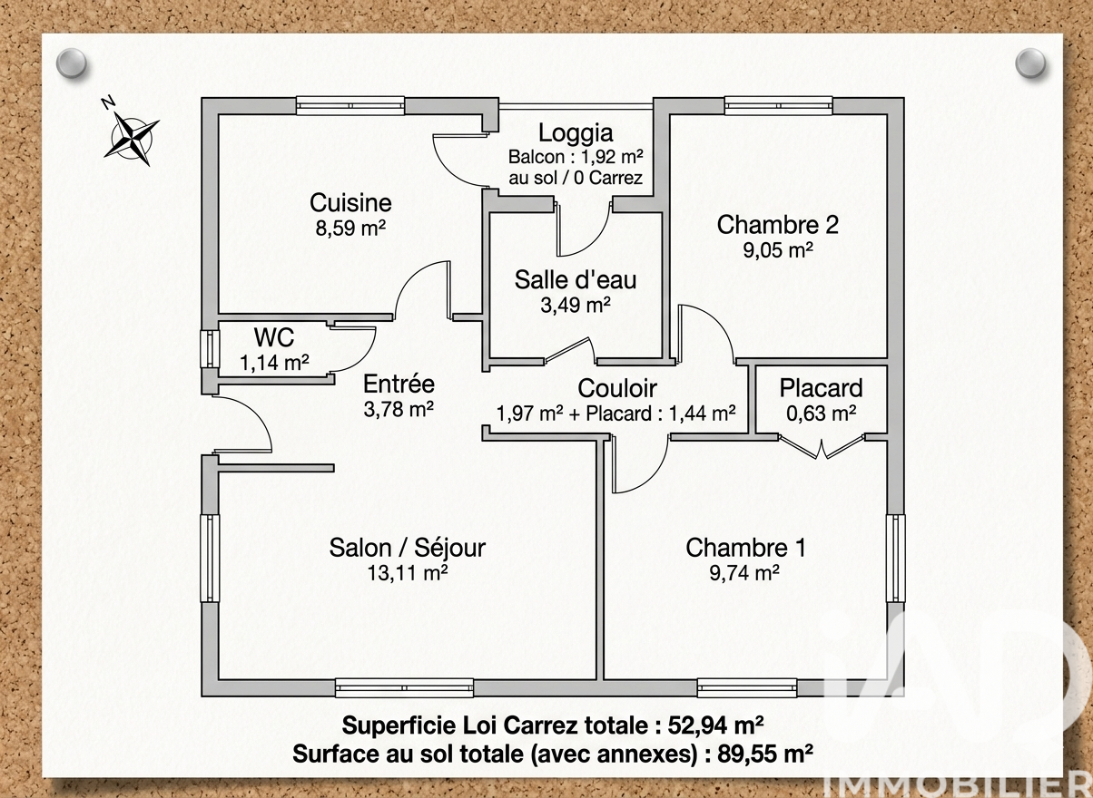Vente appartement à Vandœuvre-lès-Nancy (54500) : appartement 3 pièces 53 m² - 2013293 — 11