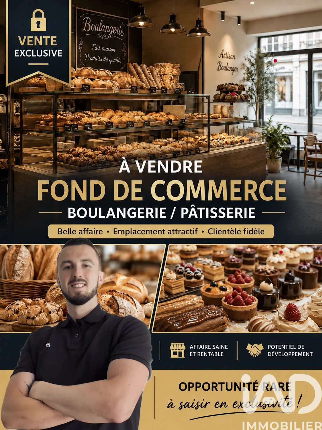 Vente Boulangerie, Pâtisserie 170 m&sup2;