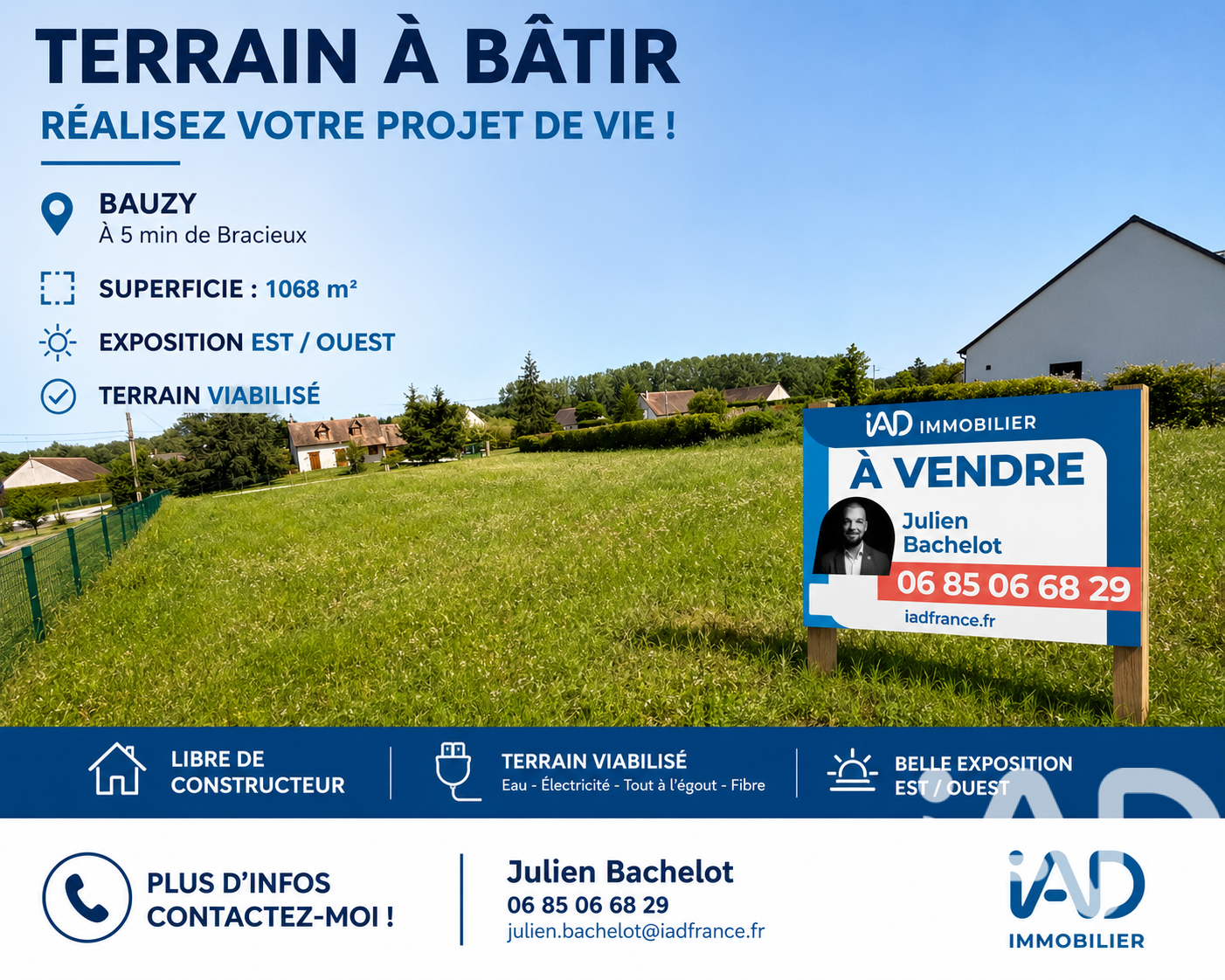 Vente Terrain 1 068 m²