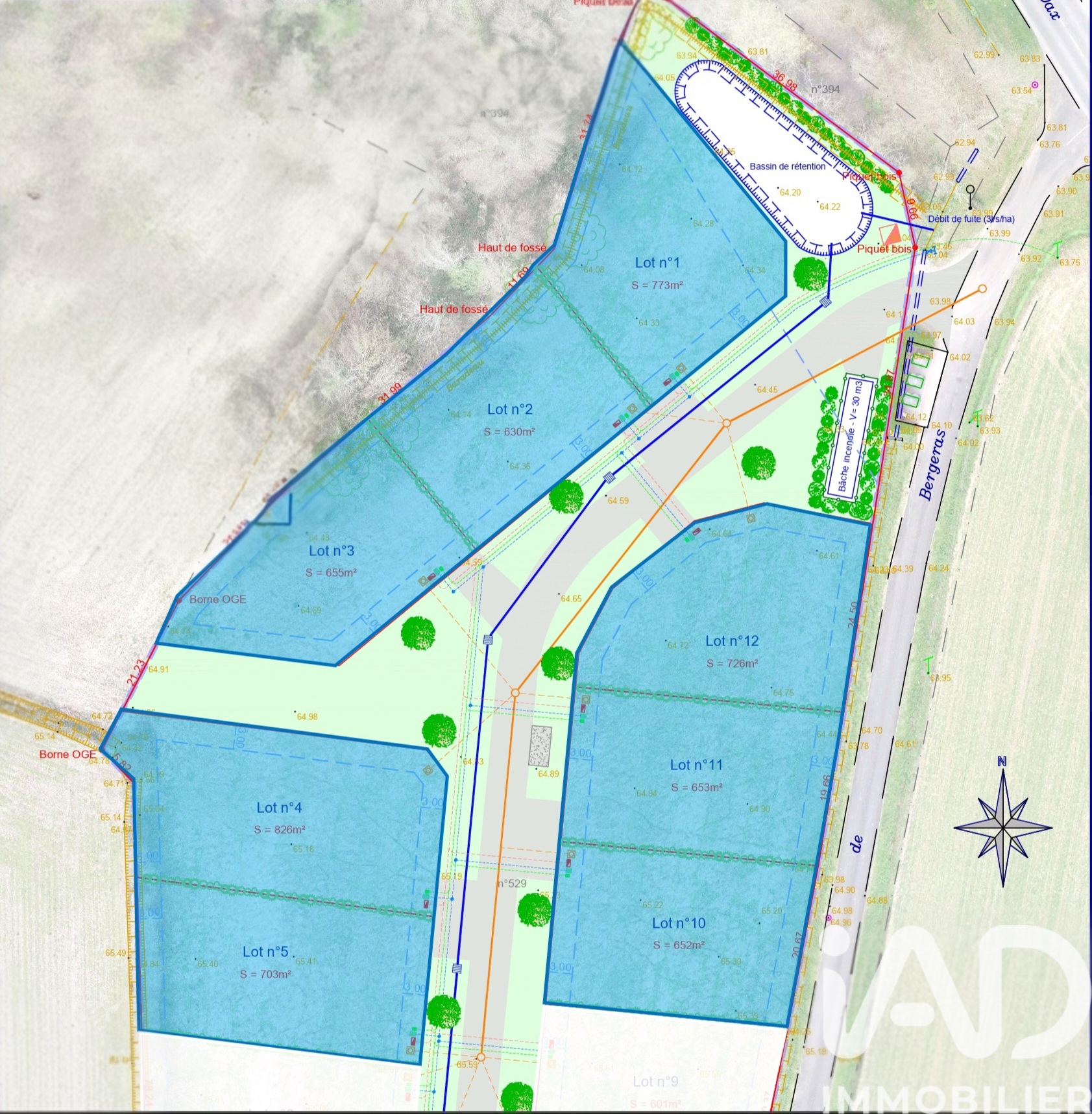 Vente Terrain à bâtir 630 m&sup2;