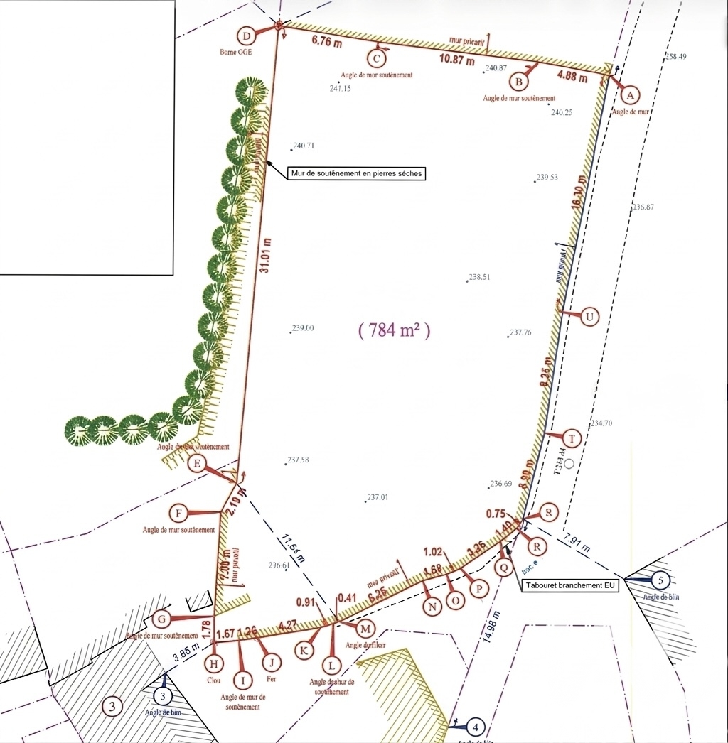 Vente Terrain à bâtir 784 m²