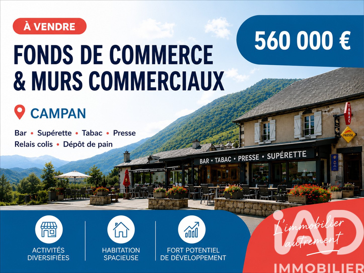 Vente Boutique/Local commercial 586 m²