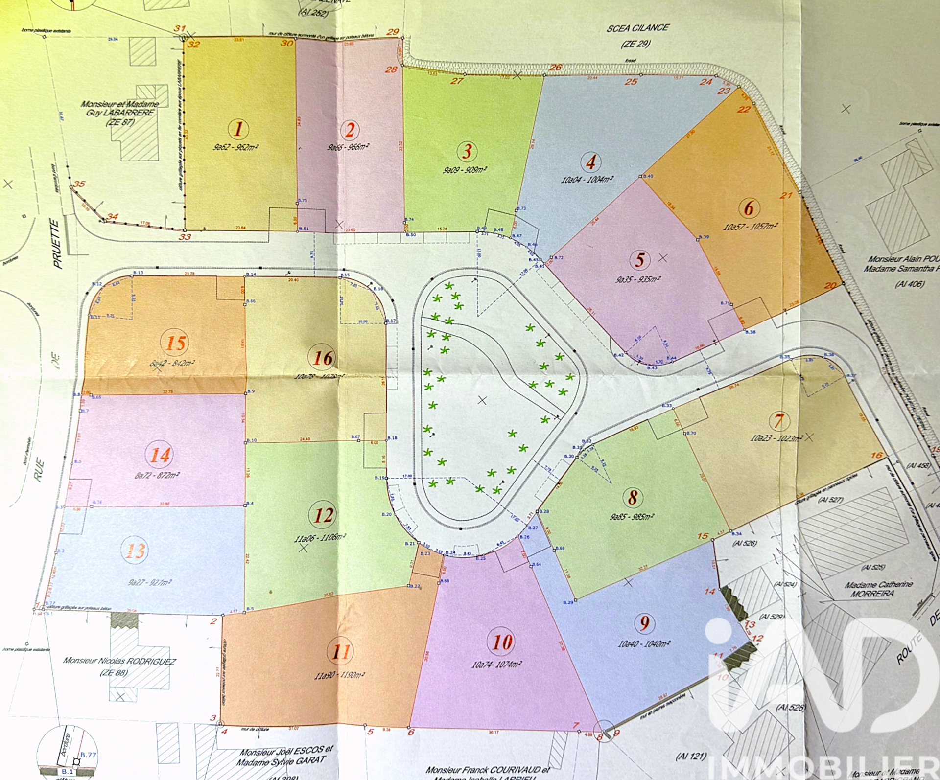 Vente Terrain à bâtir 962 m&sup2;