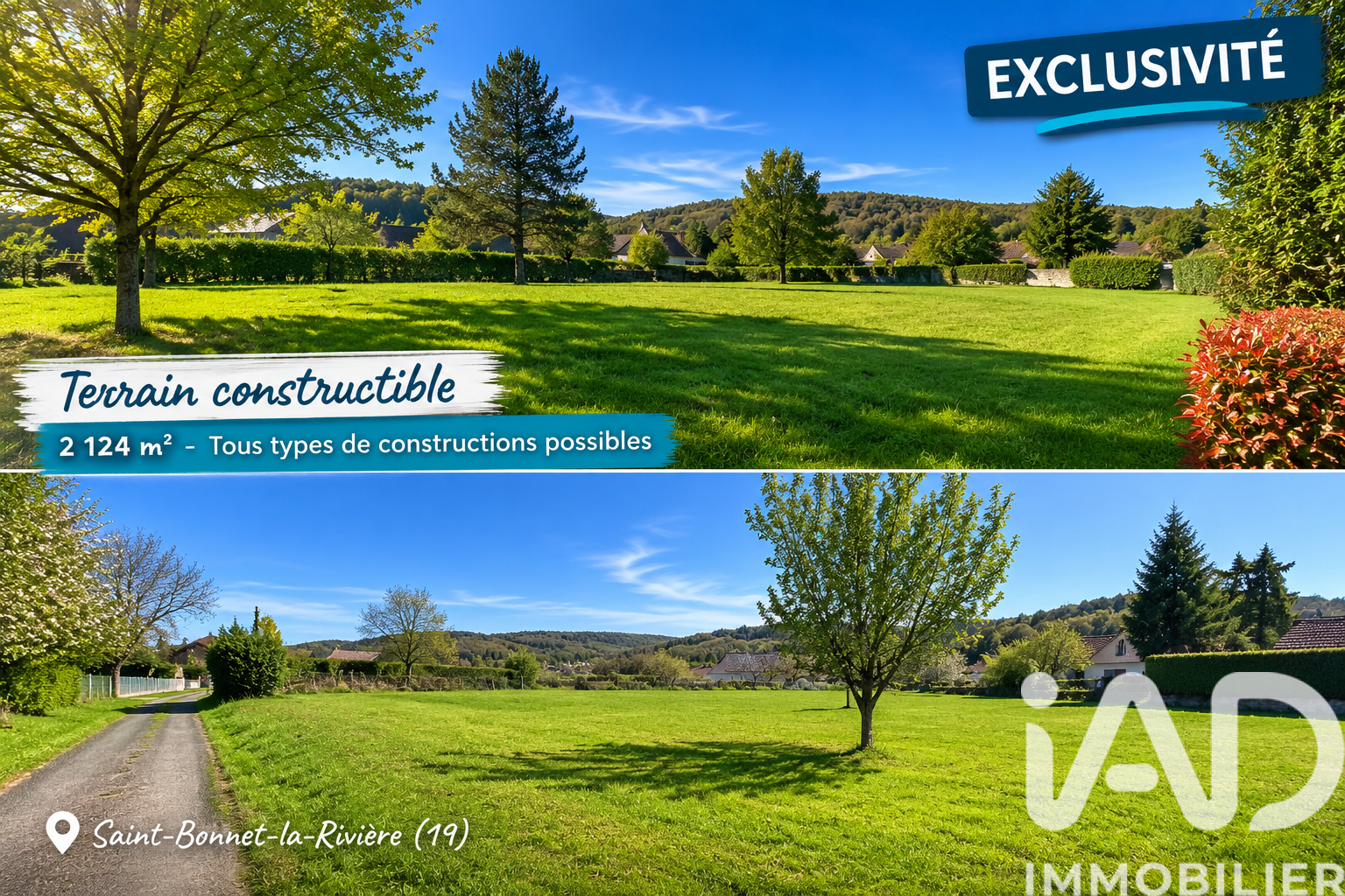 Vente Terrain 2 124 m&sup2;