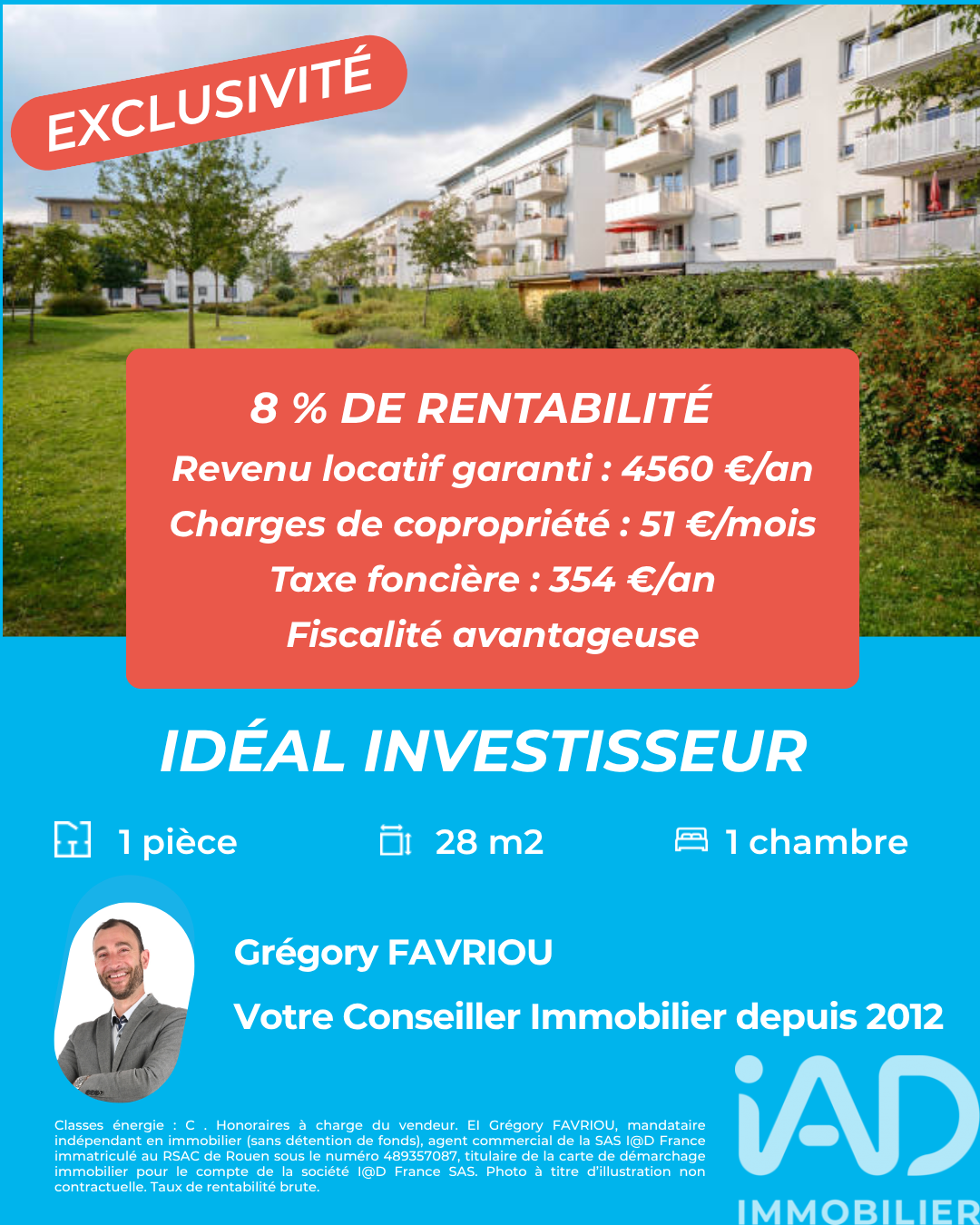 Vente Appartement 1 pièce