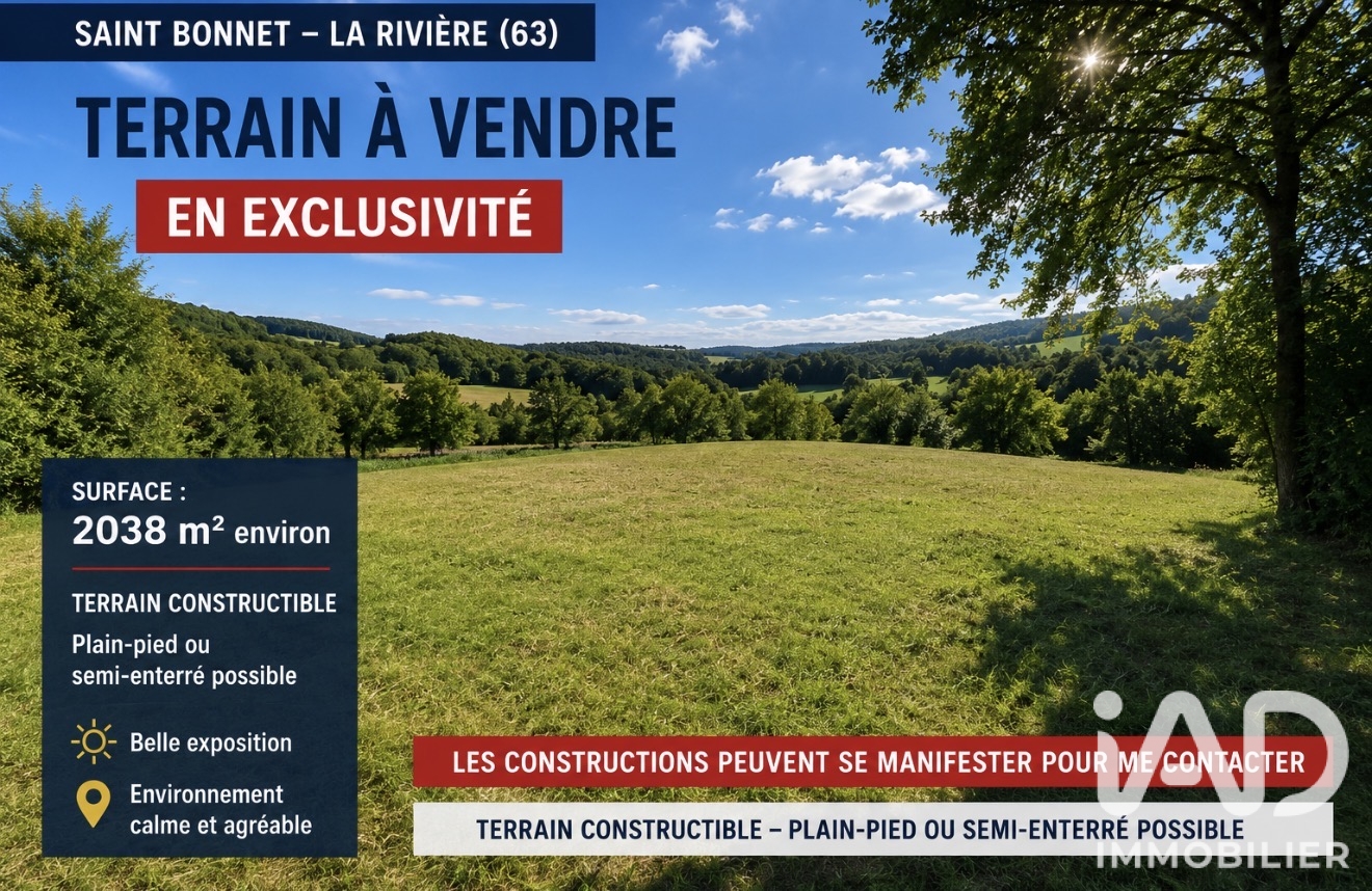 Vente Terrain 2 038 m&sup2;