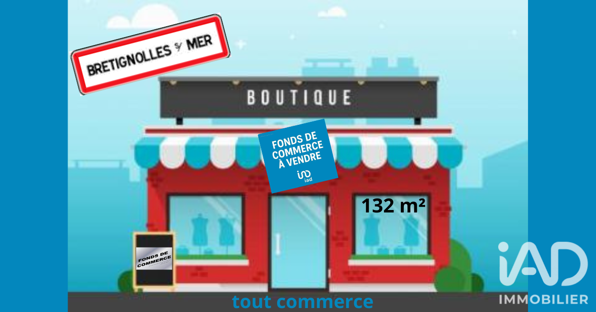 Vente Habillement, Textile 132 m&sup2;