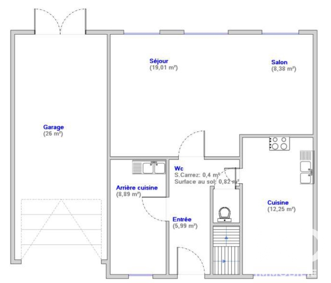 Vente maison à Le Mans (72100) : maison 5 pièces 122 m² - 2056696 — 11