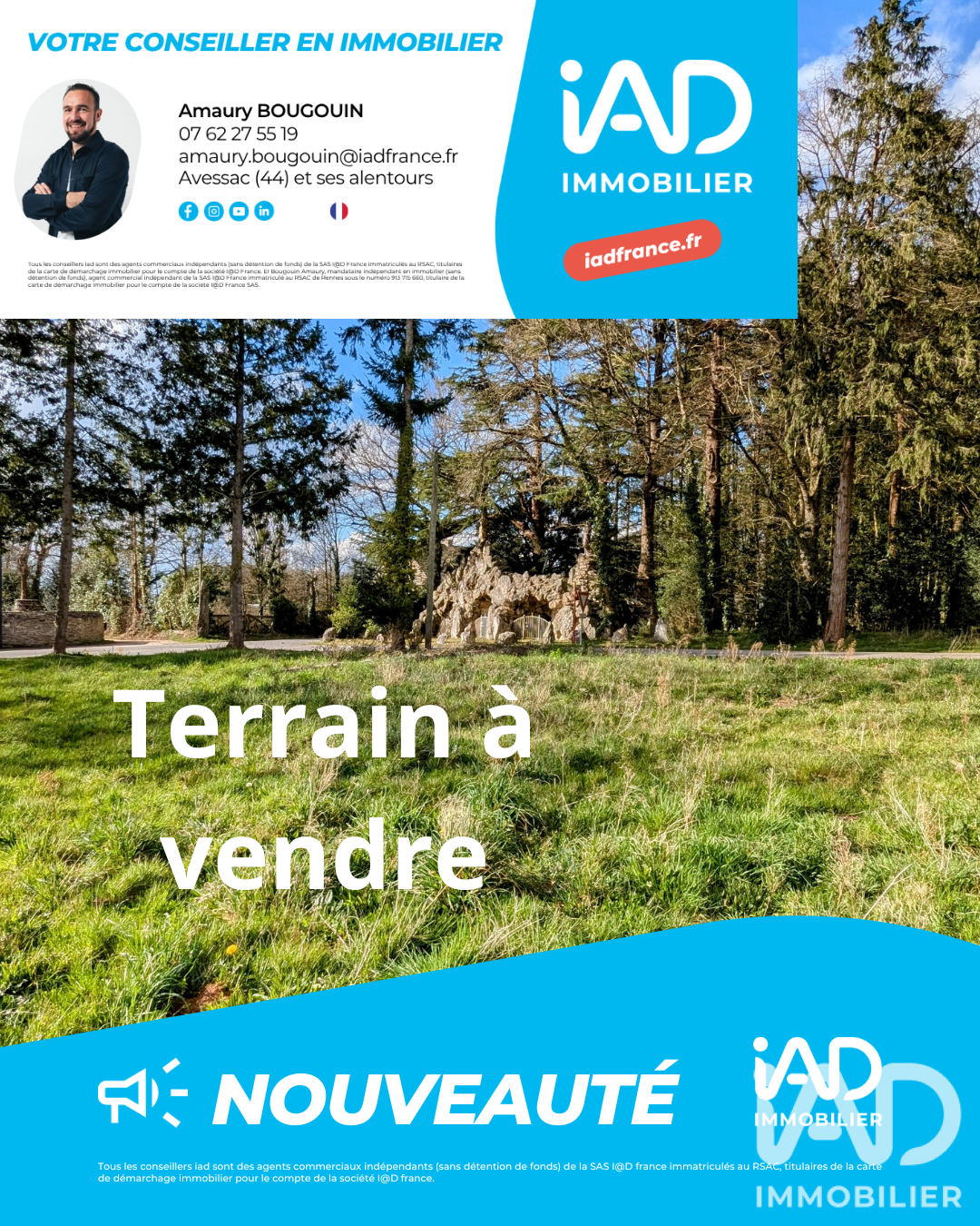 Vente Terrain 582 m²