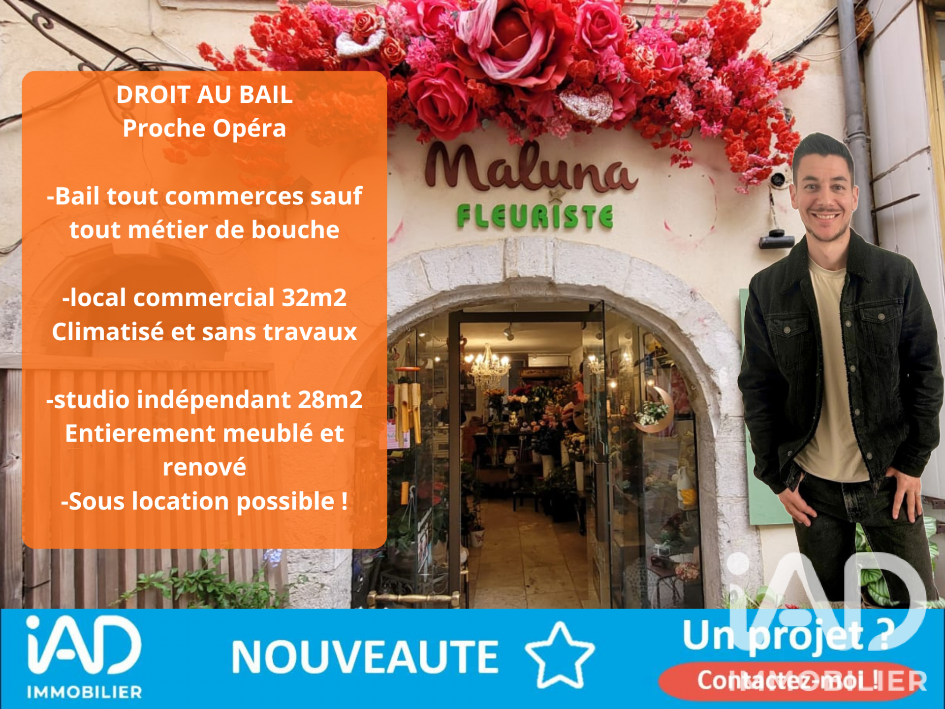 Vente Local commercial 60 m&sup2;