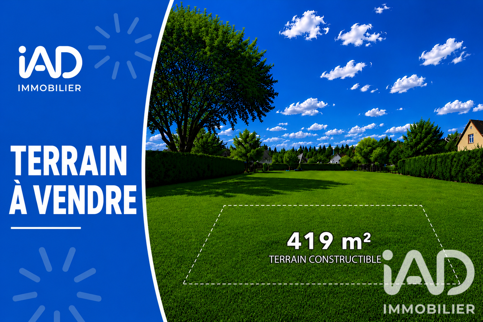 Vente Terrain à bâtir 419 m²