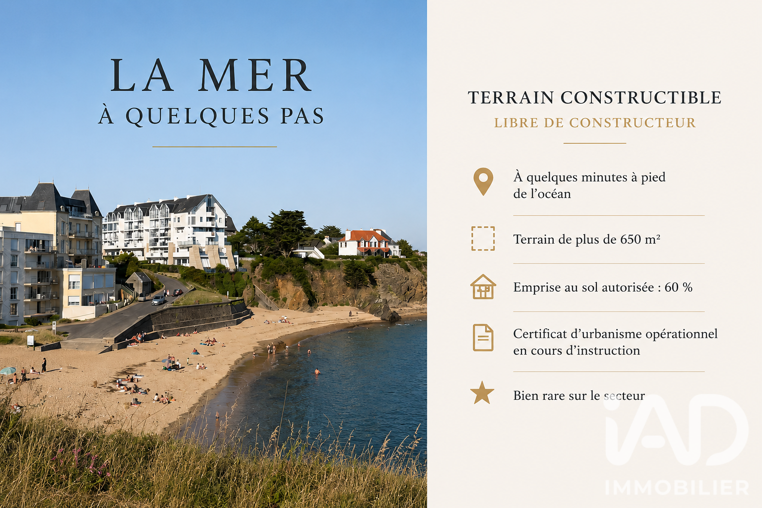 Vente Terrain à bâtir 650 m²