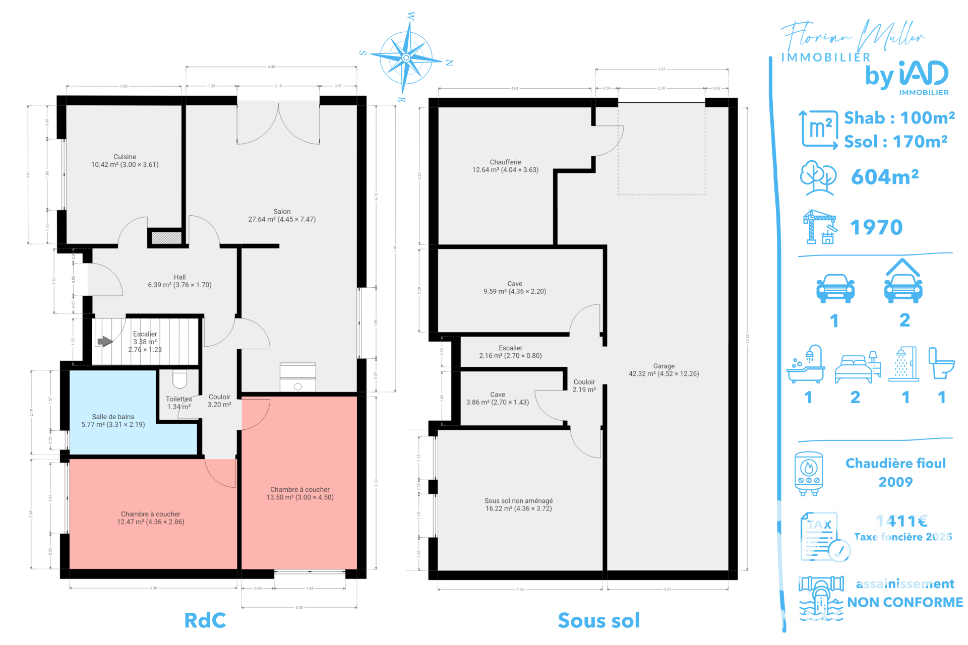 Vente maison à Montbéliard (25200) : maison 5 pièces 100 m² - 2017310 — 17