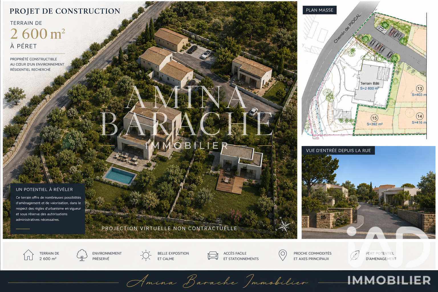 Vente Terrain à bâtir 2 600 m²