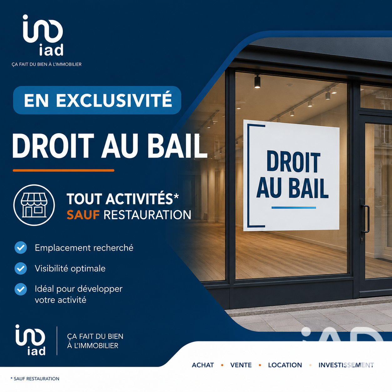Vente Local commercial 58 m²
