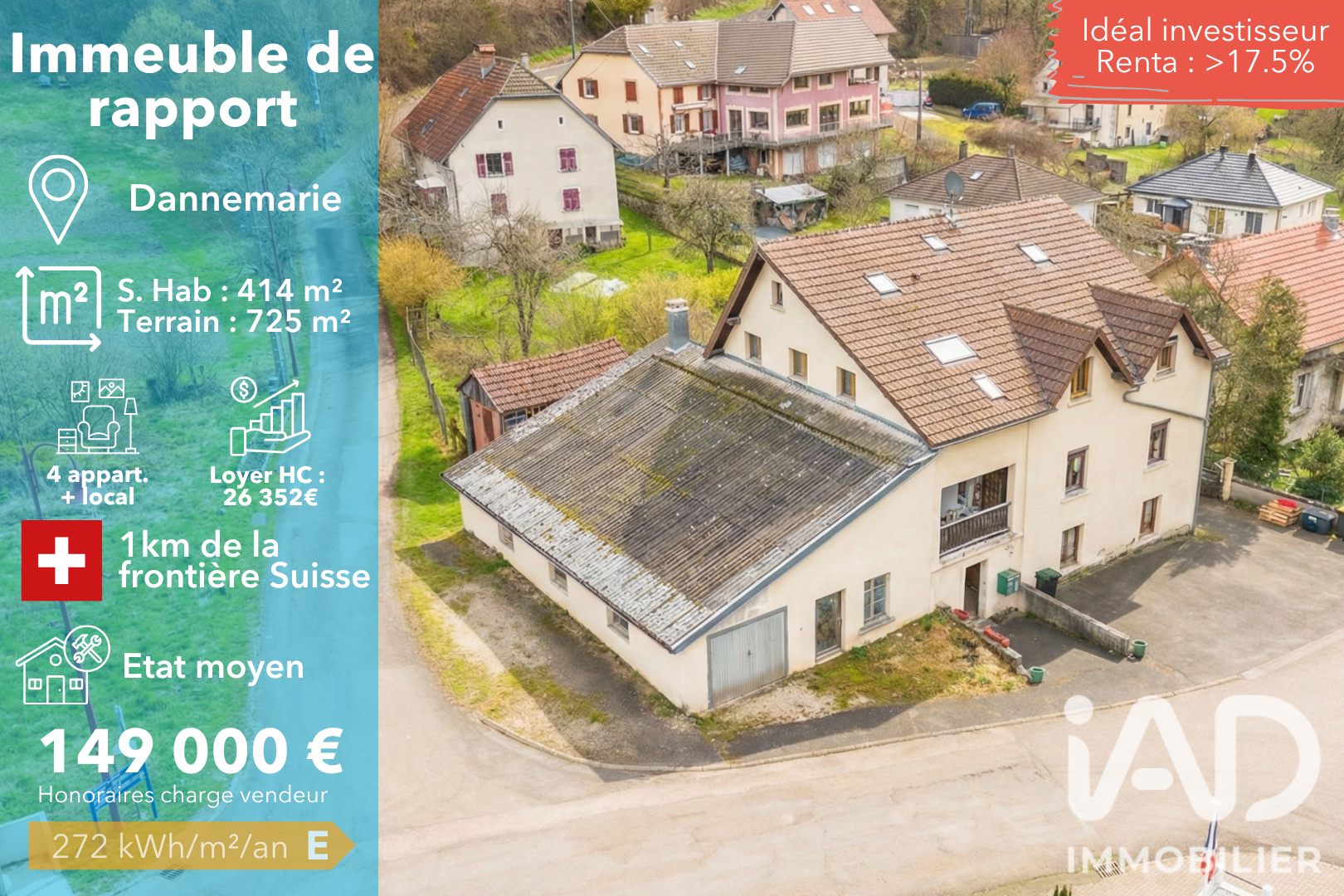 Vente Immeuble 414 m²
