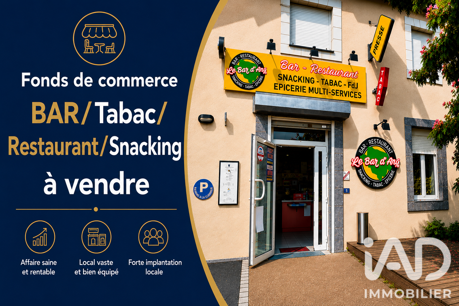Vente Bar, Brasserie, Tabac 349 m²