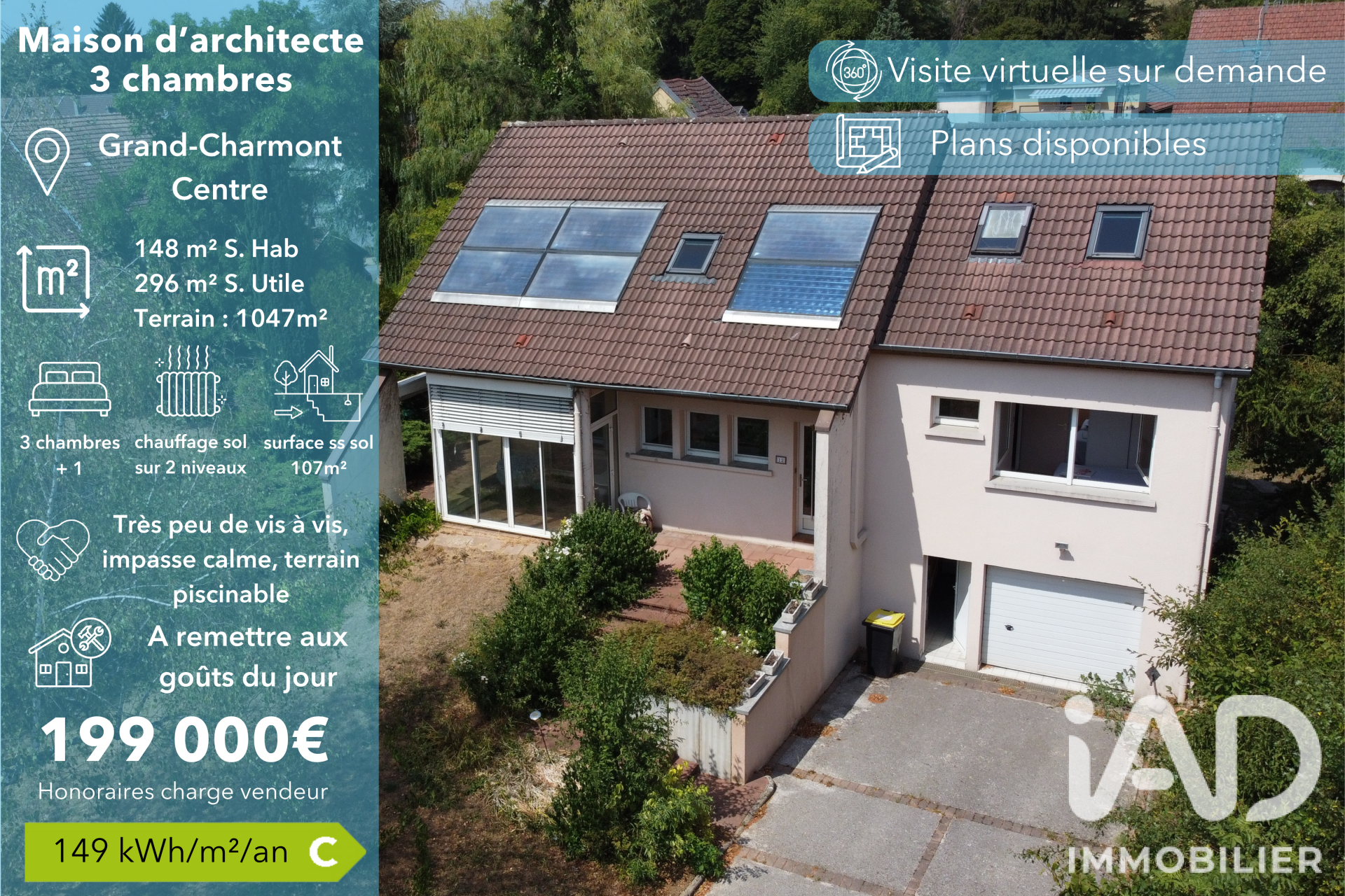 Vente Maison d'architecte 6 pièces