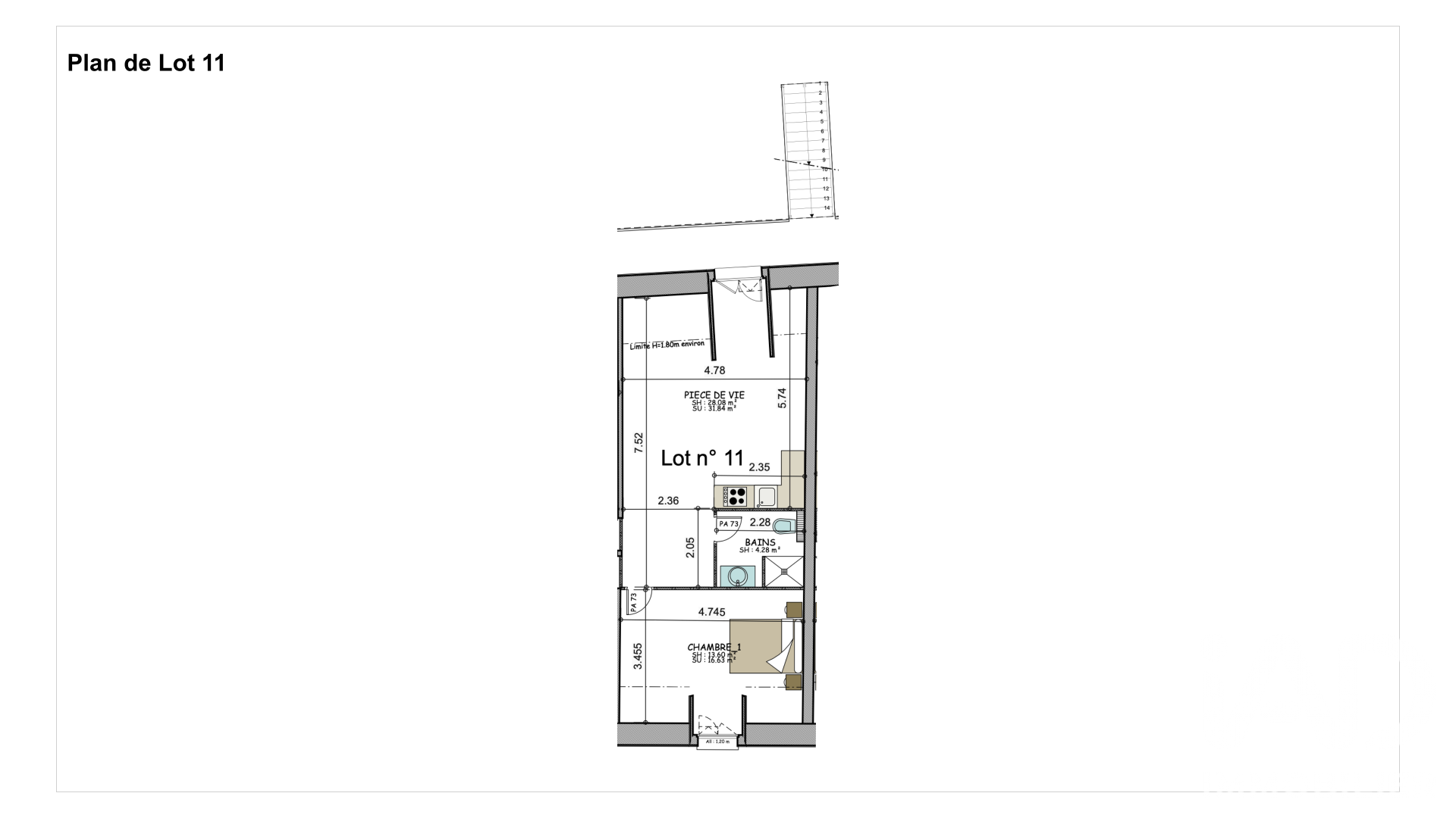 Vente appartement à École-Valentin (25480) : appartement 2 pièces 46 m² - 1935478 — 7