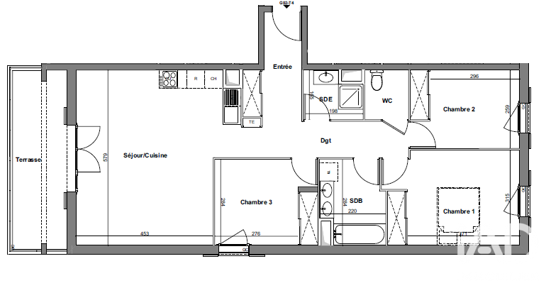 Vente appartement à Roquefort-les-Pins (06330) : appartement 4 pièces 84 m² - 2094370 — 10