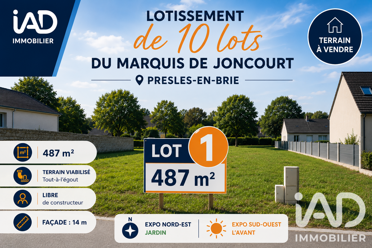 Vente Terrain 487 m²