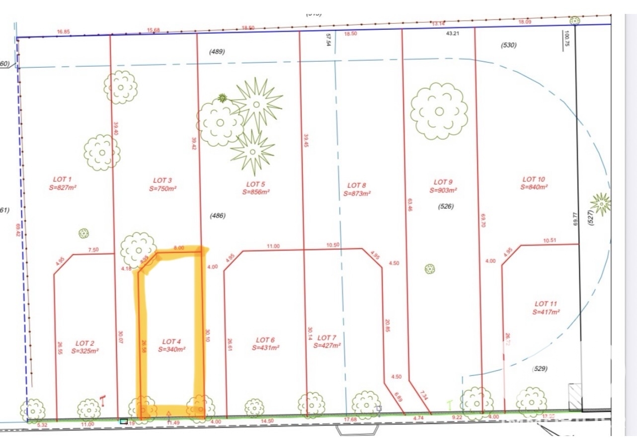 Vente Terrain à bâtir 340 m²