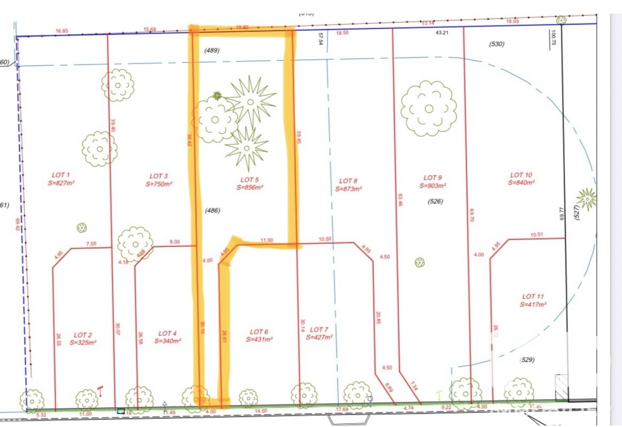 Vente Terrain à bâtir 856 m²