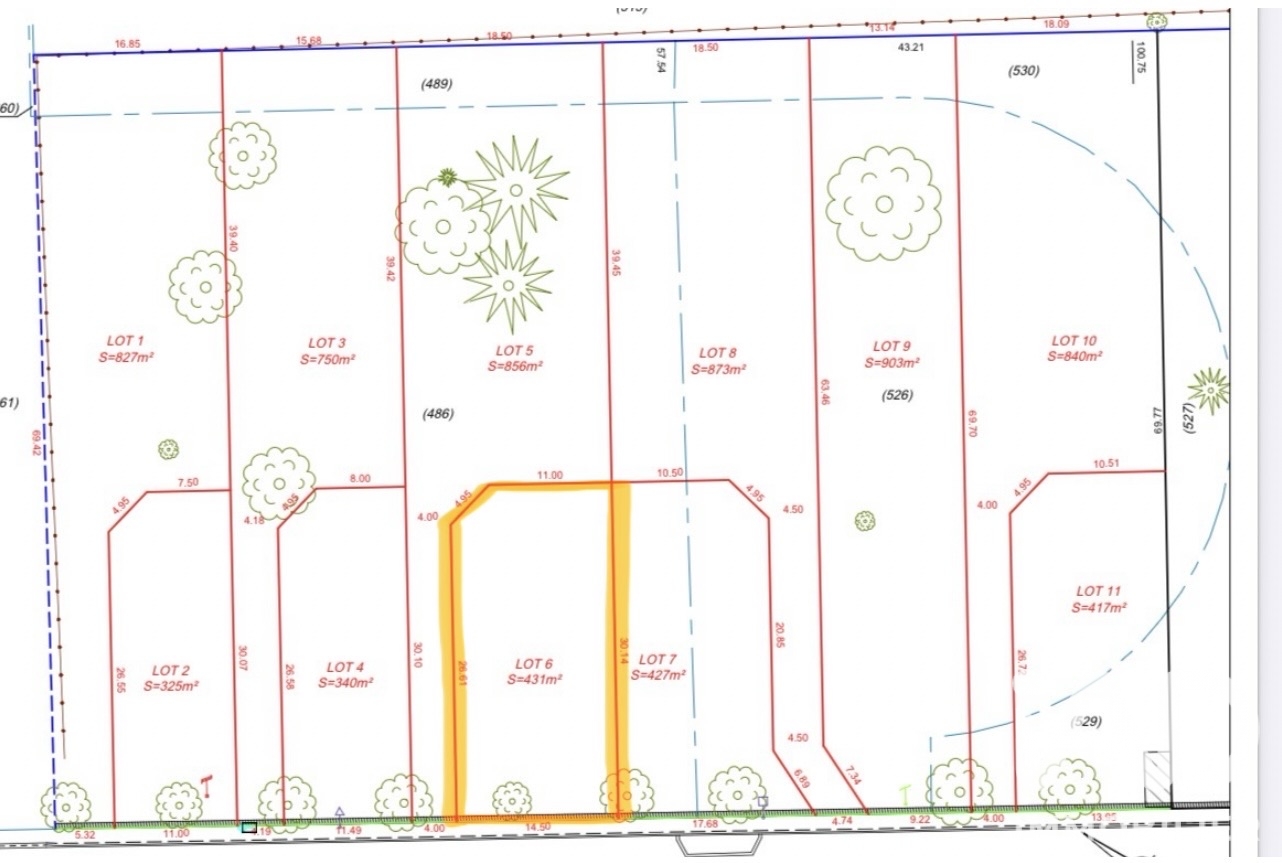 Vente Terrain à bâtir 431 m²