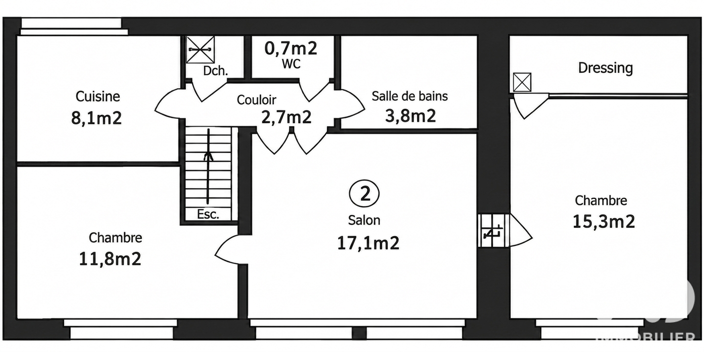Vente appartement à Bullion (78830) : appartement 3 pièces 59 m² - 2103991 — 7