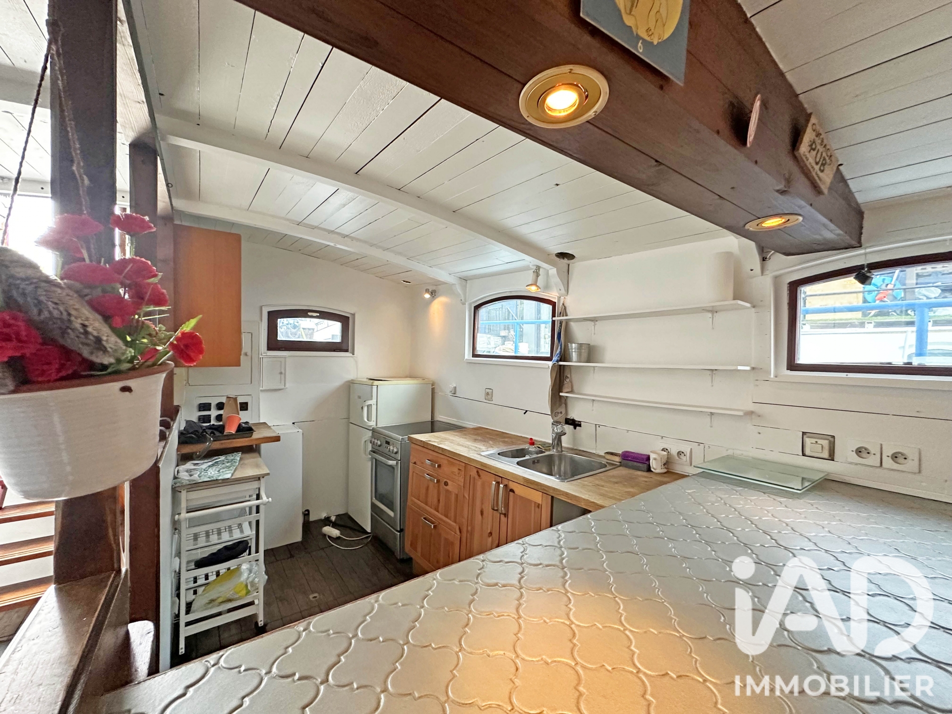 Vente appartement à Asnières-sur-Seine (92600) : péniche 2 pièces 55 m² - 2102941 — 4