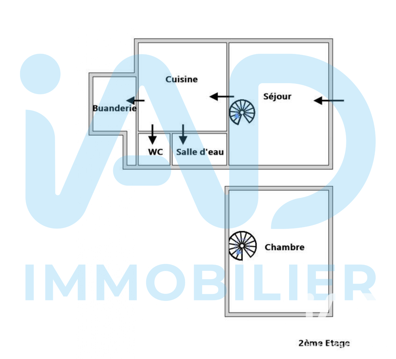 Vente appartement à Cléguer (56620) : duplex 2 pièces 60 m² - 2097013 — 15