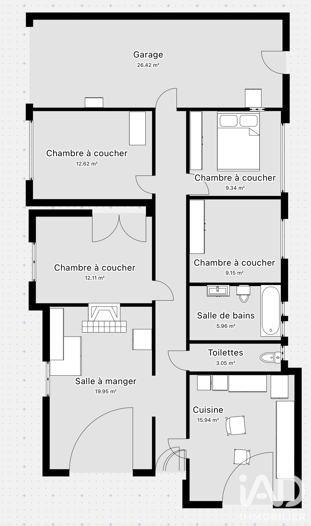 Vente maison à Coutras (33230) : maison 5 pièces 107 m² - 2104170 — 6