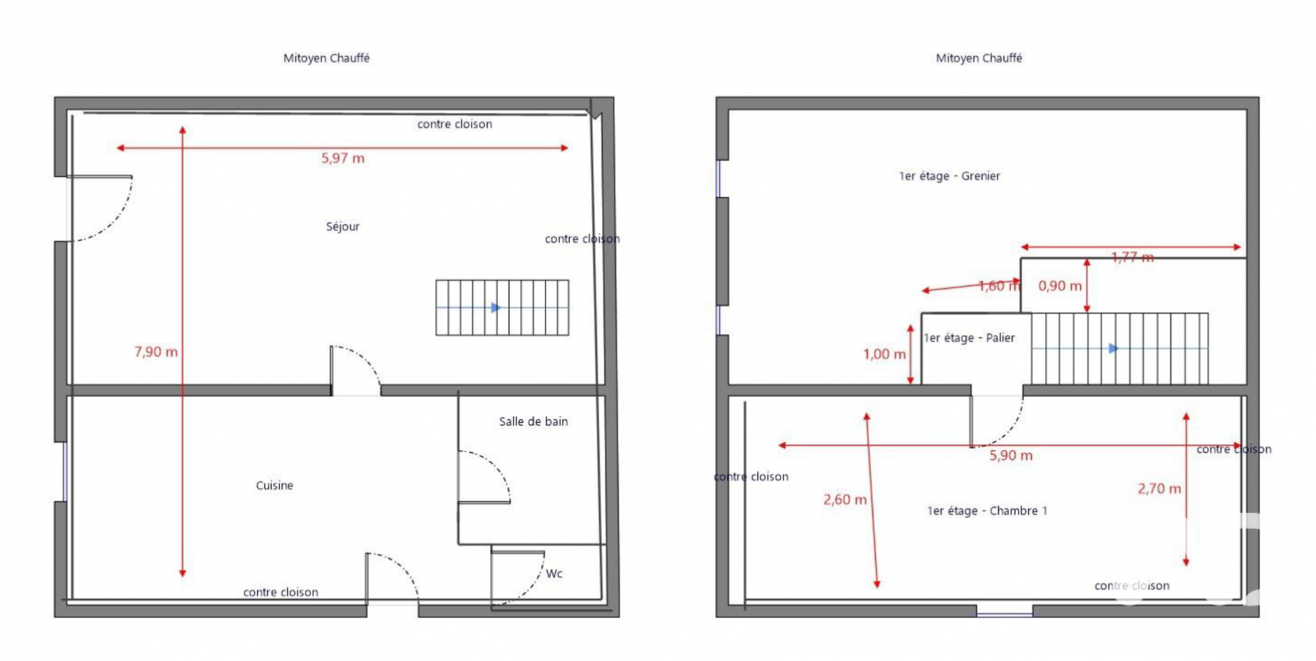 Vente maison à Mazerolles (86320) : maison de village 2 pièces 56 m² - 2105698 — 7