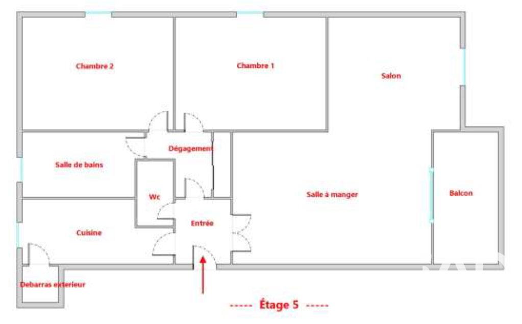 Vente appartement à Bron (69500) : appartement 3 pièces 79 m² - 2105901 — 14