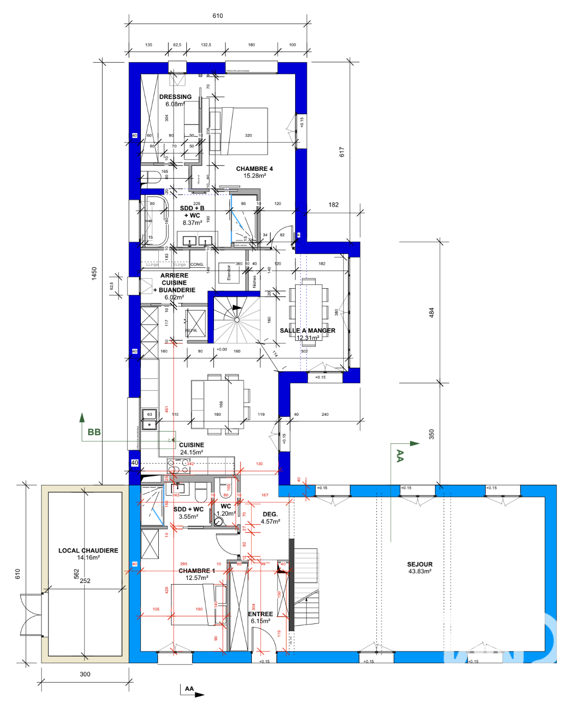 Vente maison à Saint-Martin-des-Champs (78790) : maison de campagne 8 pièces 223 m² - 2105348 — 17