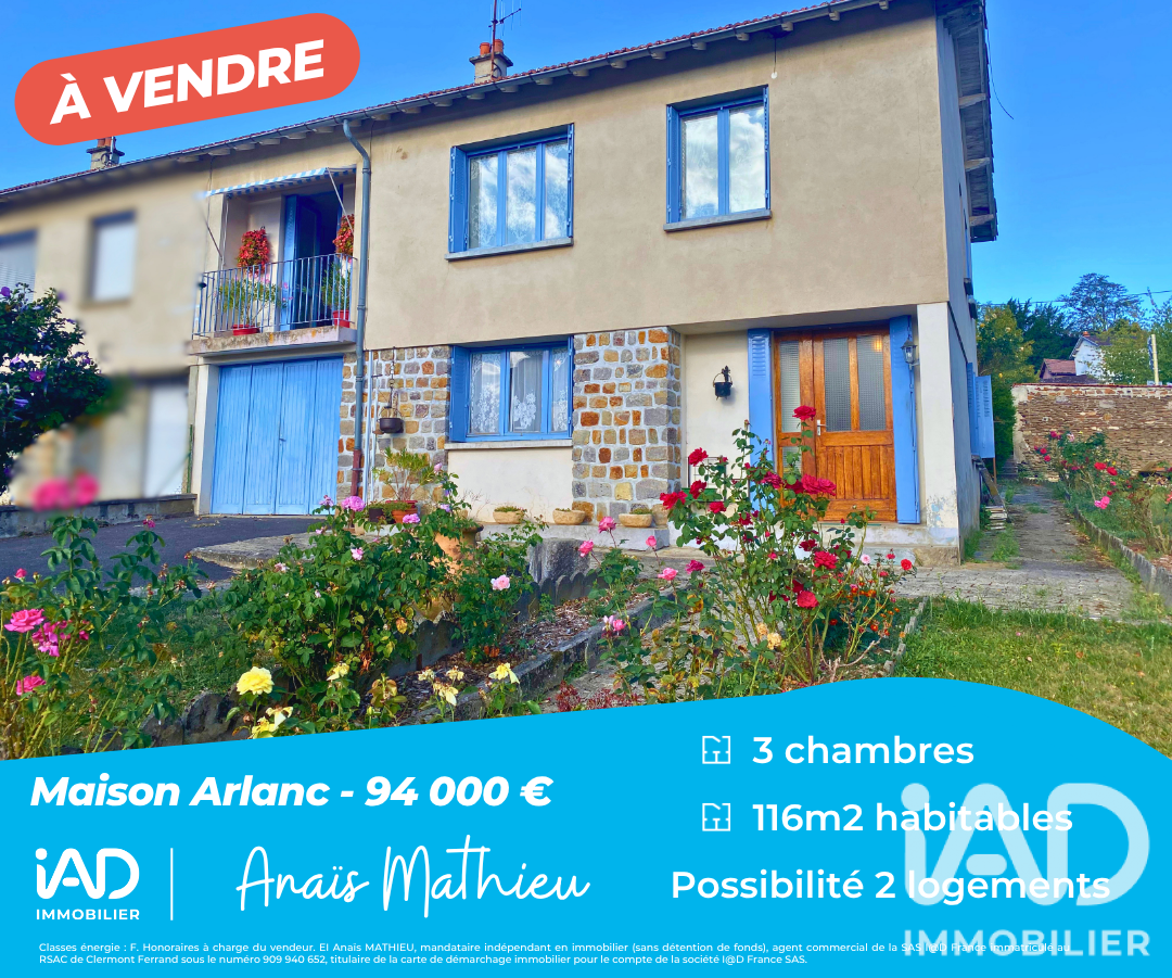 Vente Maison de ville 4 pièces